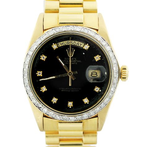 mens rolex gold president black|rolex presidential 40mm white gold.